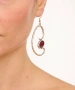 Kiraz Burgundy Enameled Silver Plated Earring