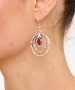 Kiraz Burgundy Enameled Silver Plated Earring