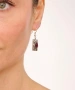 Kiraz Burgundy Enameled Silver Plated Earring