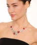 Kiraz Burgundy Enameled Silver Plated Star Necklace