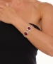 Kiraz Burgundy Stoned Silver Plated Bracelet