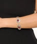 Kiraz Burgundy Stoned Silver Plated Bracelet