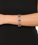Kiraz Burgundy Stoned Silver Plated Bracelet