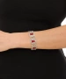 Kiraz Burgundy Stoned Silver Plated Bracelet