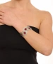 Kiraz Burgundy Stoned Silver Plated Bracelet