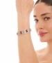 Kiraz Burgundy Stoned Silver Plated Bracelet