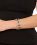 Kiraz Burgundy Stoned Silver Plated Bracelet