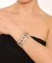 Kiraz Burgundy Stoned Silver Plated Bracelet