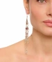 Kiraz Burgundy Stoned Silver Plated Dangling Earring