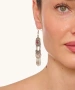Kiraz Burgundy Stoned Silver Plated Dangling Earring