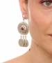 Kiraz Burgundy Stoned Silver Plated Earring