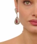 Kiraz Burgundy Stoned Silver Plated Earring