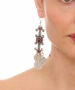Kiraz Burgundy Stoned Silver Plated Earring