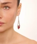 Kiraz Burgundy Stoned Silver Plated Earring
