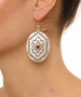 Kiraz Burgundy Stoned Silver Plated Earring