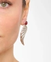 Kiraz Burgundy Stoned Silver Plated Earring