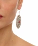 Kiraz Burgundy Stoned Silver Plated Earring