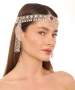Kiraz Burgundy Stoned Silver Plated Head Accessory