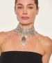 Kiraz Choker Silver Plated Necklace