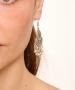 Kiraz Dark Blue Crystal Stoned Silver Plated Earring