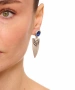 Kiraz Dark Blue Crystal Stoned Silver Plated Earring