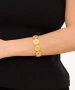 Kiraz Elastic Burgundy Stoned Gold Plated Bracelet