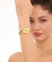 Kiraz Elastic Gold Plated Flower Bracelet