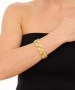 Kiraz Elastic Gold Plated Flower Bracelet