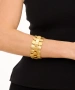 Kiraz Elastic Gold Plated Flower Bracelet