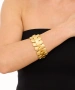 Kiraz Elastic Gold Plated Flower Bracelet