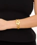Kiraz Elastic Gold Plated Flower Bracelet
