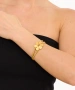 Kiraz Elastic Gold Plated Flower Bracelet