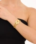 Kiraz Elastic Gold Plated Flower Bracelet