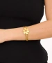 Kiraz Elastic Gold Plated Flower Bracelet