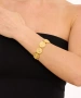 Kiraz Elastic Pearl Stoned Gold Plated Bracelet