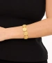 Kiraz Elastic Pearl Stoned Gold Plated Bracelet
