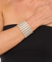 Kiraz Elastic Silver Plated Bracelet