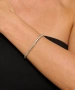 Kiraz Elastic Silver Plated Bracelet