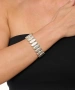 Kiraz Elastic Silver Plated Bracelet
