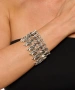 Kiraz Elastic Silver Plated Bracelet