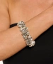 Kiraz Elastic Silver Plated Bracelet