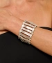 Kiraz Elastic Silver Plated Bracelet