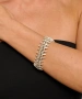 Kiraz Elastic Silver Plated Bracelet