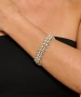 Kiraz Elastic Silver Plated Bracelet