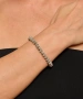 Kiraz Elastic Silver Plated Bracelet