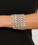 Kiraz Elastic Silver Plated Bracelet