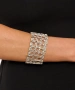 Kiraz Elastic Silver Plated Bracelet
