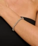 Kiraz Elastic Silver Plated Bracelet