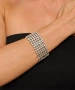 Kiraz Elastic Silver Plated Bracelet