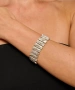 Kiraz Elastic Silver Plated Bracelet